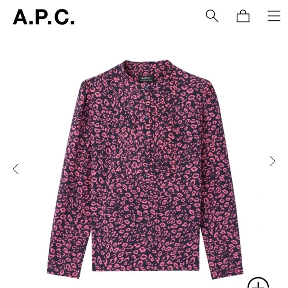 NWT - A.P.C. Silk Diana Blouse - size 34 (XS/S) - Picture 1 of 5
